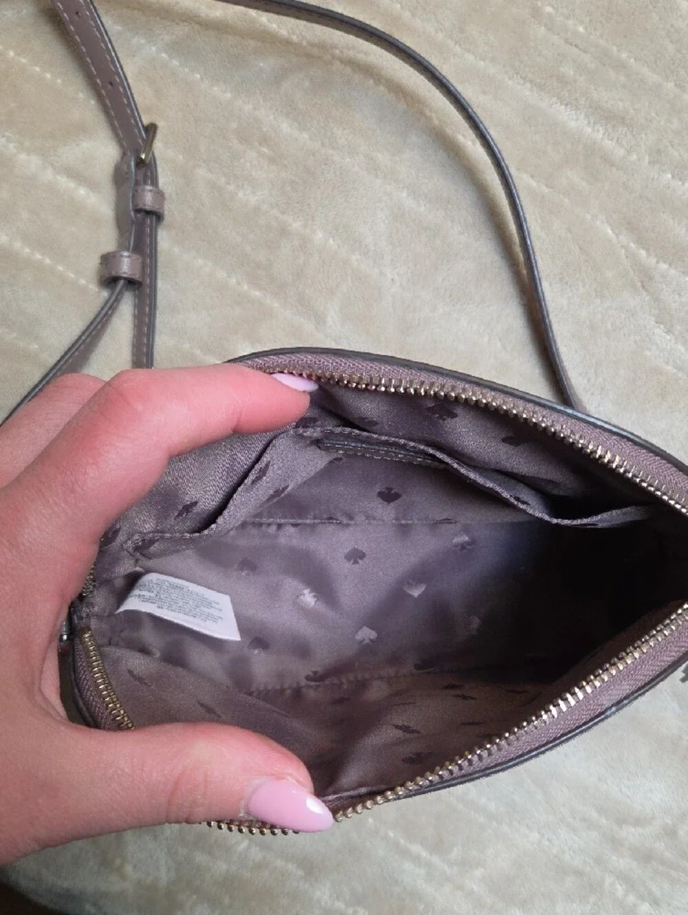 kate spade Dusty Mauve Leather Crossbody Bag